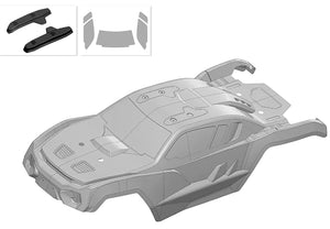 Corally Polycarbonate Body - Kagama 4 - Clear - Cut - Decals - 1pc