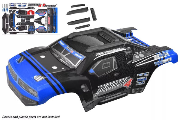 Corally Polycarbonate Body - Punisher 4 - Painted - Cut - Decals - Color Blue - 1pc