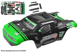 Corally Polycarbonate Body - Punisher 4 - Painted - Cut - Decals - Color Green - 1pc