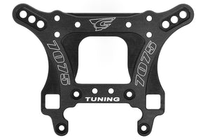 Corally Shock Tower - Front - Swiss Made 7075 T6 - 5mm - Hard Anodized - Black