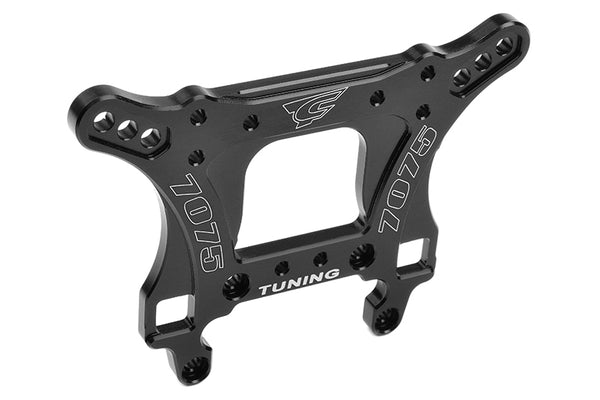 Corally Shock Tower - Front - Swiss Made 7075 T6 - 5mm - Hard Anodized - Black