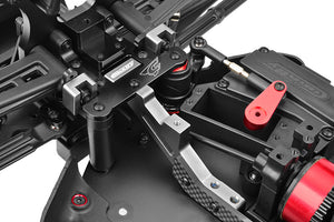 Corally Chassis Brace - XTR - Front - Aluminum - Titanium Color - 1 Pc