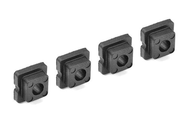 Corally Bushings Set - For 4mm Shock Tower - Through hole - 0 Deg - Composite - 4pcs