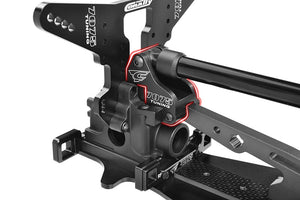 Corally Chassis Brace Holder, Shock Tower Stiffener, Rear, Swiss Made 7075 T6, Black, Made in Italy