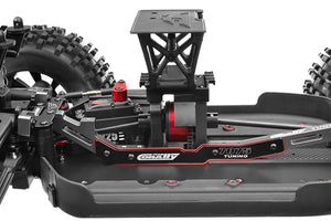 Corally Chassis Stiffener - XTR - Center - Swiss Made 7075 T6 Aluminum - 3mm - Hard Anodized - Black