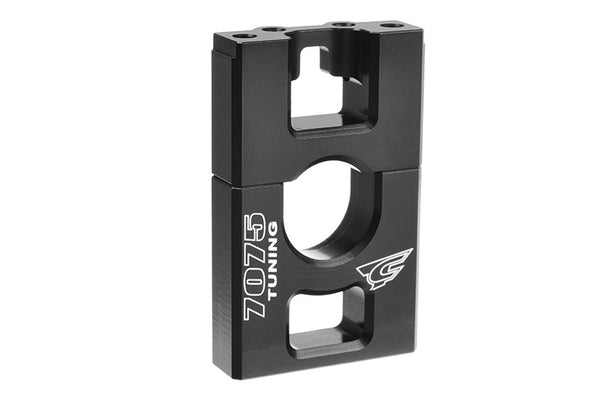 Corally Center Diff Bulkhead, Swiss Made 7075 T6, Black, Made in Italy