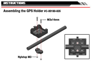 Team Corally - Performance Data Logger Holder for TC GPS, Composite, 1 Set