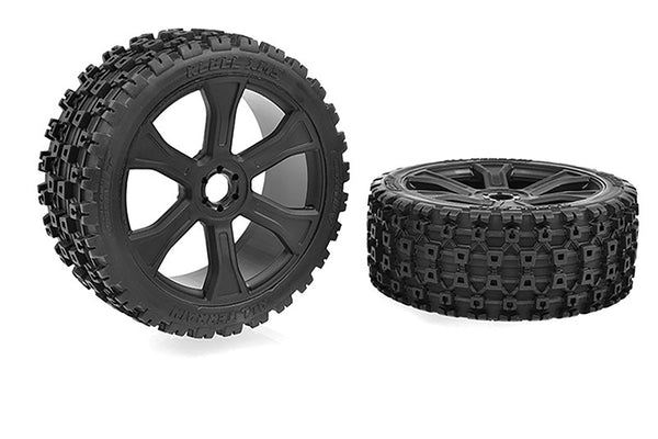Corally Asuga XLR Off-Road Low Profile Tires Glued on Black 1 pair