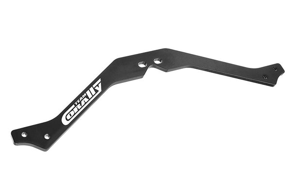 Corally Chassis Brace, Asuga XLR, Center Upper, Aluminum 3mm, Black