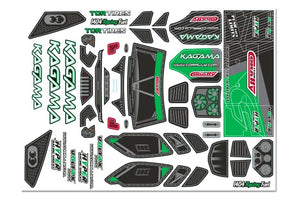 Body Decal Sheet, Kagama XP 6S, Pre-Cut, Green Color, 1pc