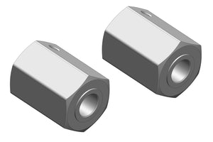 Corally Wheel Hex Adapter - Front - Aluminum - 2 pcs: Mammoth, Moxoo, Triton