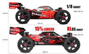 Corally Asuga XLR 6S RTR Racing Buggy - Red, Large Scale