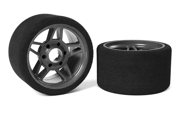 Corally Attack Foam Tires, for 1/8 SSX-8, 32 Shore, Front, 65mm, Carbon Flex Rims