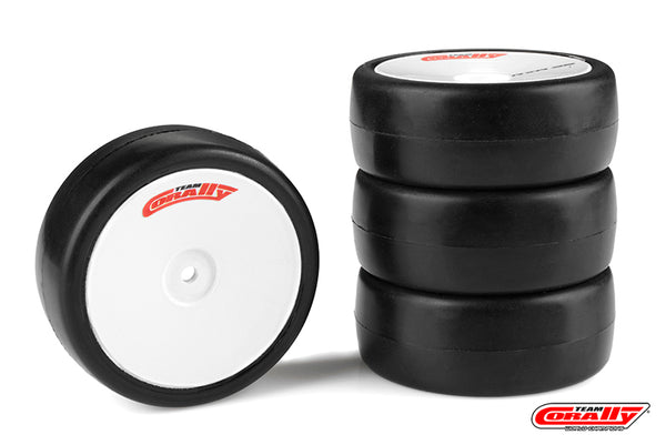 Corally Attack RXC V2 Rubber Tires for 1/10 EP Touring, 28 Shore, Carpet 4pcs