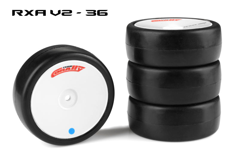 Corally Attack RXA V2 Rubber Tires, for 1/10 EP Touring, 36 Shore, Asphalt (4pcs)