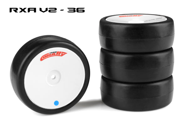 Corally Attack RXA V2 Rubber Tires, for 1/10 EP Touring, 36 Shore, Asphalt (4pcs)