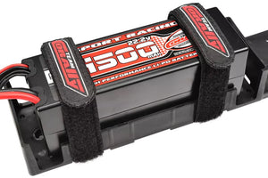 Corally Pro Battery Straps - 300x20mm - Metal Buckle - Silicone Anti-Slip Strings - Black - 2 pcs