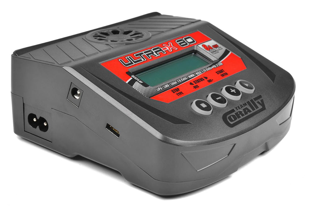 Corally Ultra-X 80 AC/DC Balance Charger, 80W, 1-6S Lixx, 1-15 Nixx, 2-20V PB