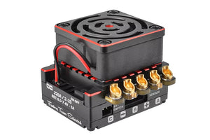 Corally CMM-10 Racing Controller - 2-3S - 220A - BEC 6-7.4V 5A - Sensored-Sensorless - Black - Red Color