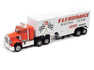 Auto World Bobby Isaac 1969 Dodge Daytona Peterbilt 359 Truck AFX slot car