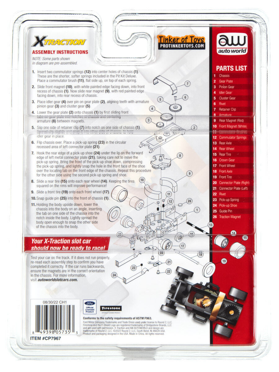 Auto World Ford GT Tergal #20 Kit for AFX HO slot car Exclusive Limited Edition