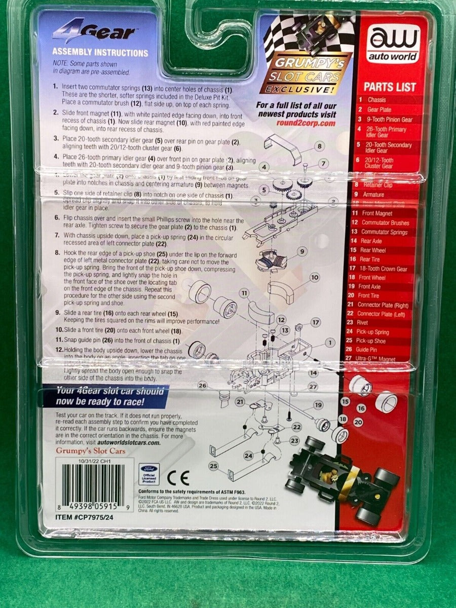 Auto World Exclusive '56 Ford Pickup White Deluxe Pit Kit  for AFX 4Gear 1956 Truck