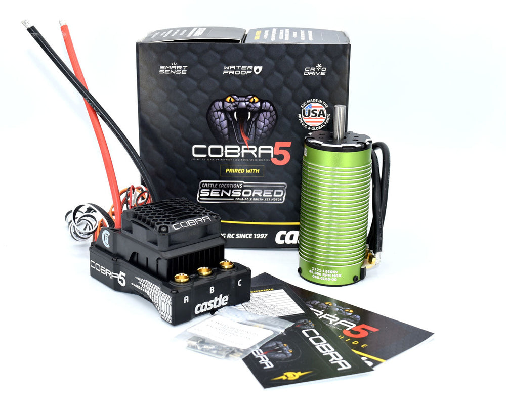 Castle Creations Cobra 5 8S 33.6V ESC 20A PEAK BEC w/1721-1260KV