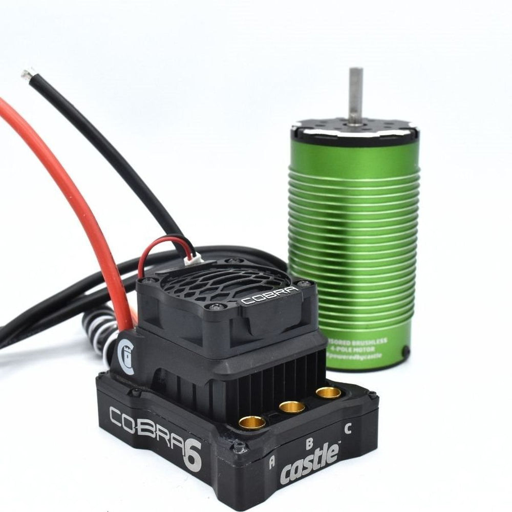Castle Creations - Cobra 6, 33.6V, 8A Peal BEC ESC, w/ 1717-1260KV Sensored Motor
