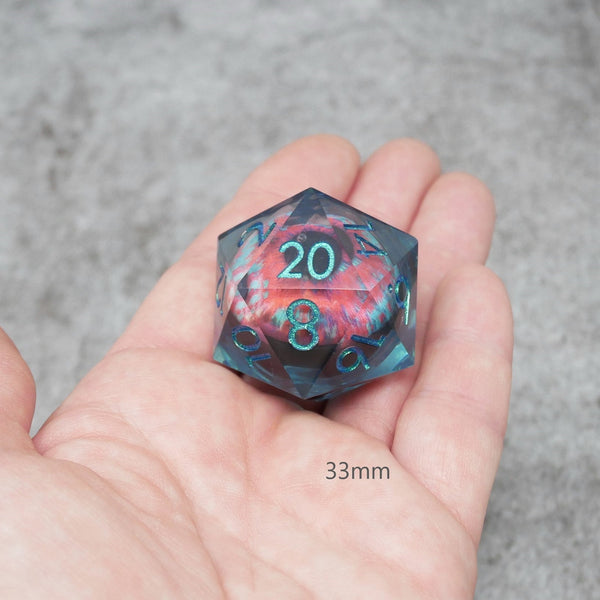 D20 Collective Cthulhu's Eye | Giant D20 Moving Eye DnD Dice | Acrylic RPG Gaming Dice