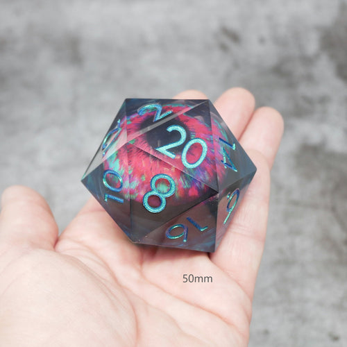 D20 Collective Cthulhu's Eye | Giant D20 Moving Eye DnD Dice | Acrylic RPG Gaming Dice