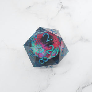 D20 Collective Cthulhu's Eye | Giant D20 Moving Eye DnD Dice | Acrylic RPG Gaming Dice