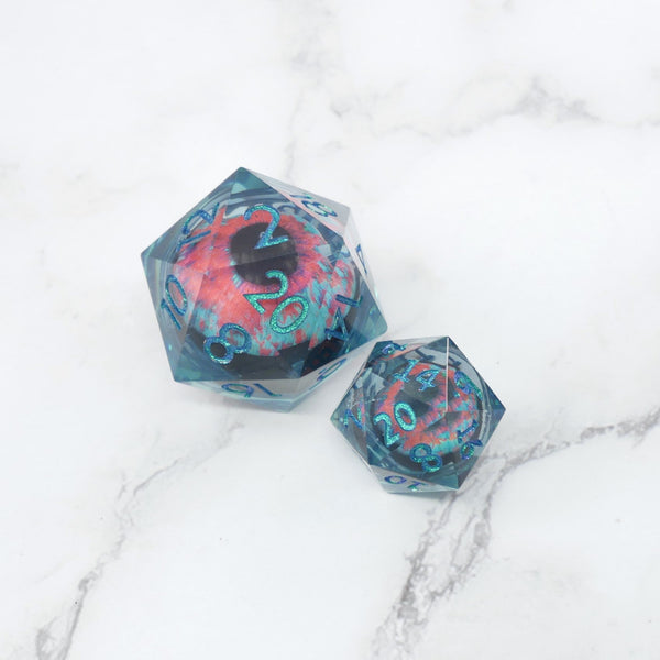 D20 Collective Cthulhu's Eye | Giant D20 Moving Eye DnD Dice | Acrylic RPG Gaming Dice