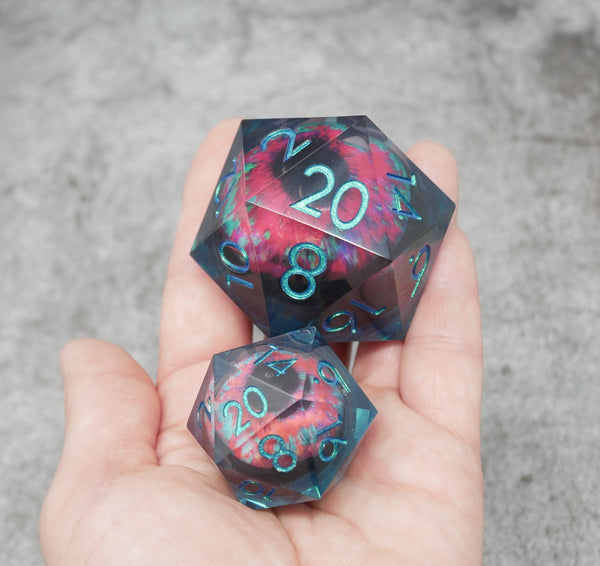 Cthulhu's Eye | Giant D20 Moving Eye DnD Dice | Acrylic RPG Gaming Dice