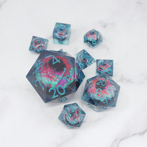 D20 Collective Cthulhu's Eye | Giant D20 Moving Eye DnD Dice | Acrylic RPG Gaming Dice