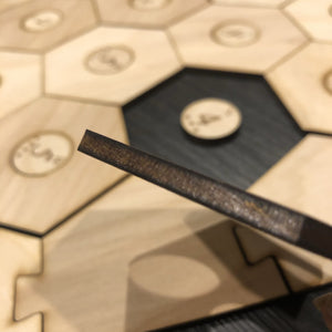 5-6 Player Catan Compatible Board Set with Laser Etched Terrain, Border and Number Pieces