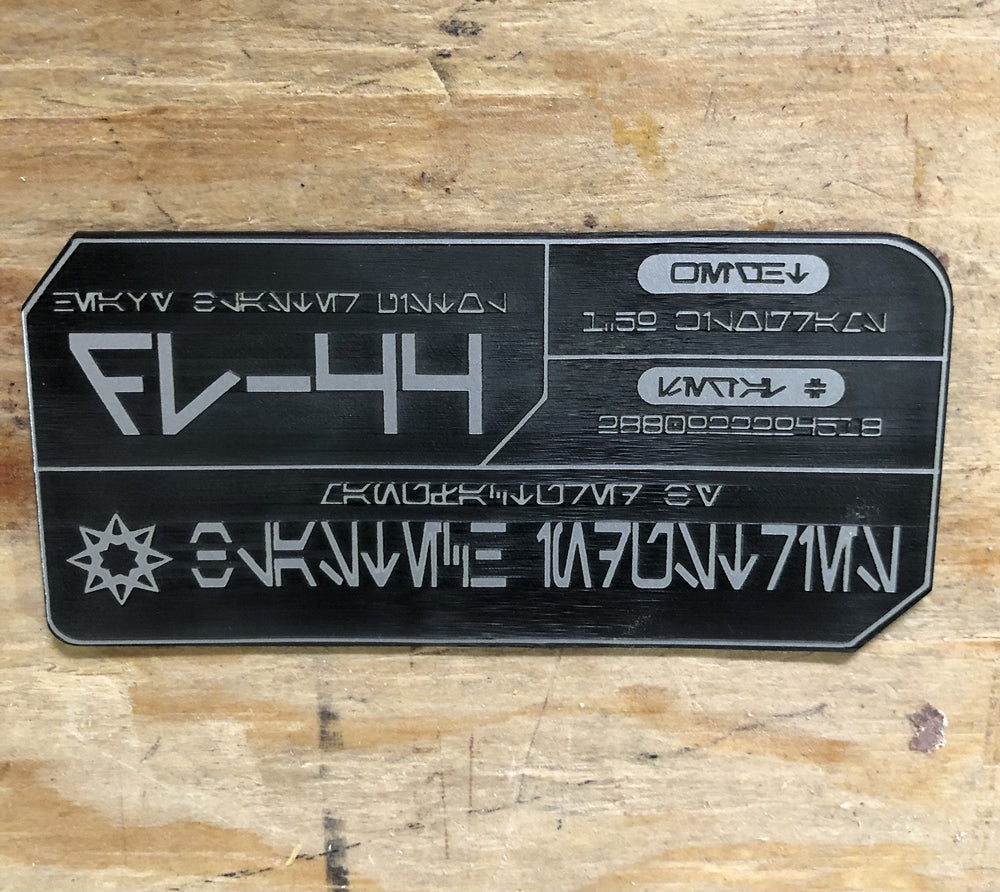 Custom Star Wars DL-44 Blaster Plaque