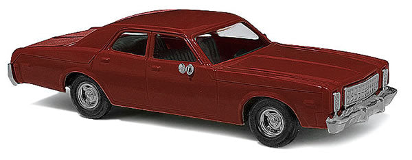 Black Forest® Hobby Supply Co Busch 89121 HO Scale 1976 Plymouth Fury Sedan - Assembled -- Maroon — HO Scale Vehicles > Busch