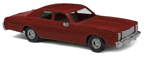 Black Forest® Hobby Supply Co Busch 89121 HO Scale 1976 Plymouth Fury Sedan - Assembled -- Maroon — HO Scale Vehicles > Busch