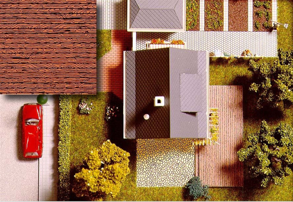 Busch 7039 HO/TT Scale Wood Planking Decorative Panels