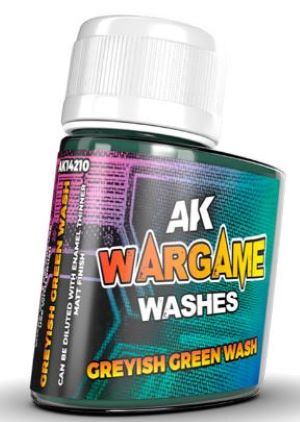 Black Forest® Hobby Supply Co AK Interactive 14210 Wargame: Greyish Green Wash Enamel 35ml Bottle — Paints, Tools, Supplies