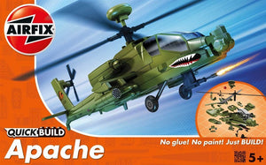 Black Forest® Hobby Supply Co Airfix J6004 Quick Build Apache Helicopter (Snap) — Military Aircraft Kits > Airfix