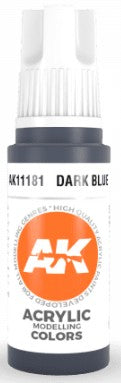 Black Forest® Hobby Supply Co AK Interactive 11181 Dark Blue 3G Acrylic Paint 17ml Bottle — Glues, Paints, Tools > AK
