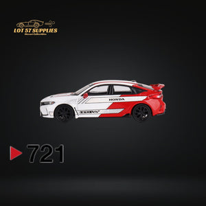 Mini-GT Honda Civic Type R #2 2023 Pace Car White #721 1:64 MGT00721