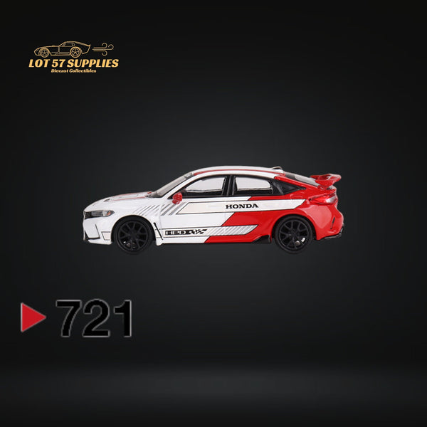 Mini-GT Honda Civic Type R #2 2023 Pace Car White #721 1:64 MGT00721