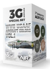 Black Forest® Hobby Supply Co AK Interactive 11732 Air Series: WWII USAAF Aircraft Vol.1 3G Acrylic Paint Set — Paints,