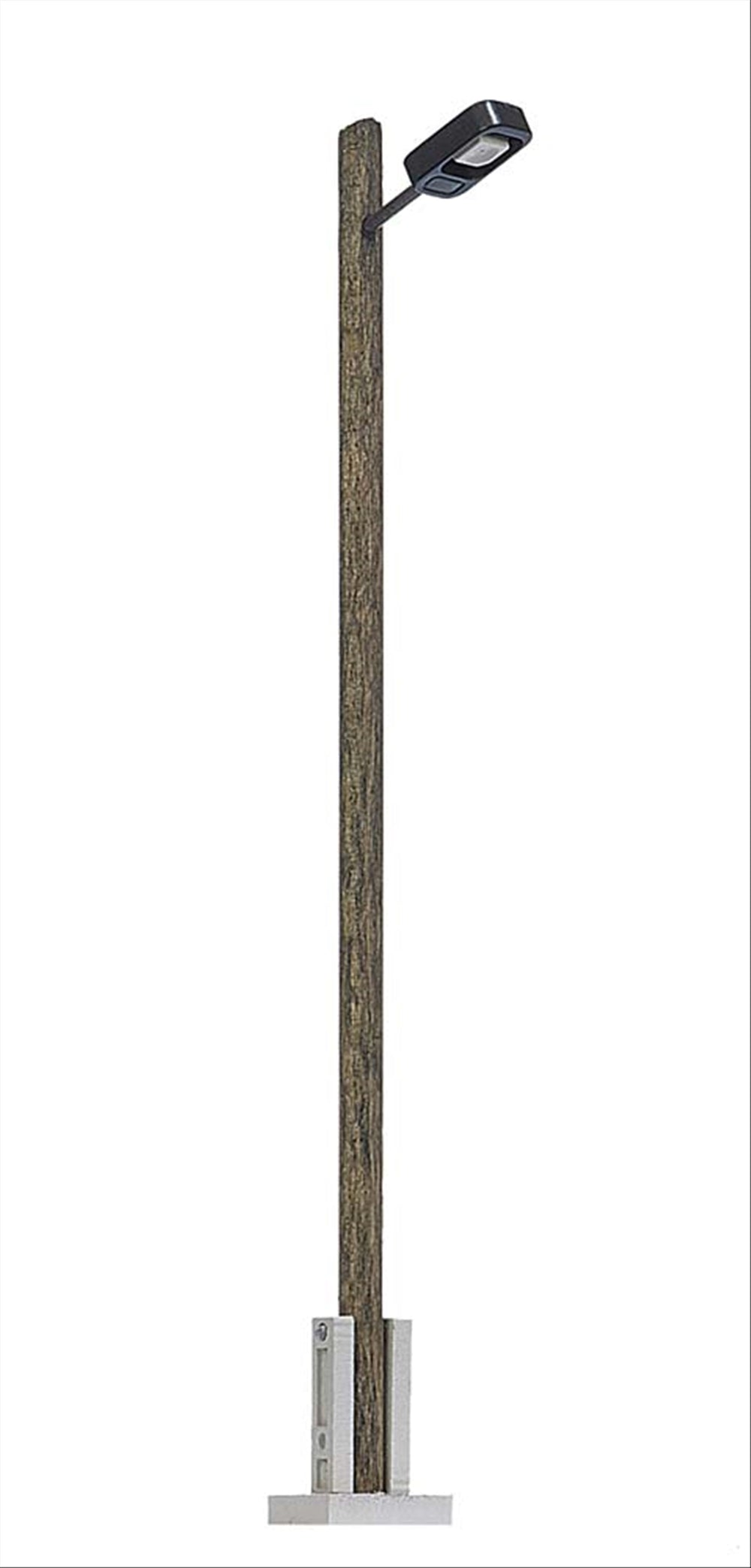 Busch 4159 HO Scale Wood-Mast Streetlight w/White LED