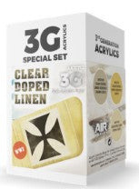 Black Forest® Hobby Supply Co AK Interactive 11712 Air Series: Clear Doped Linen 3G Acrylic Paint Set (3 Color — Paints,