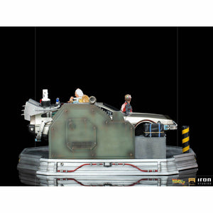 Iron Studios Back to the Future Part II DeLorean (Full Deluxe Version including Marty McFly and Doc Brown) 1:10 Scale Statues - Echo Six Hobbies