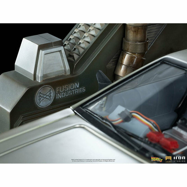 Iron Studios Back to the Future Part II DeLorean (Full Deluxe Version including Marty McFly and Doc Brown) 1:10 Scale Statues - Echo Six Hobbies