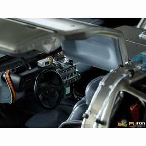 Iron Studios Back to the Future Part II DeLorean (Full Deluxe Version including Marty McFly and Doc Brown) 1:10 Scale Statues - Echo Six Hobbies